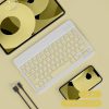10 inch yellow Bluetooth Wireless Keyboard , Languages of English and Chinese