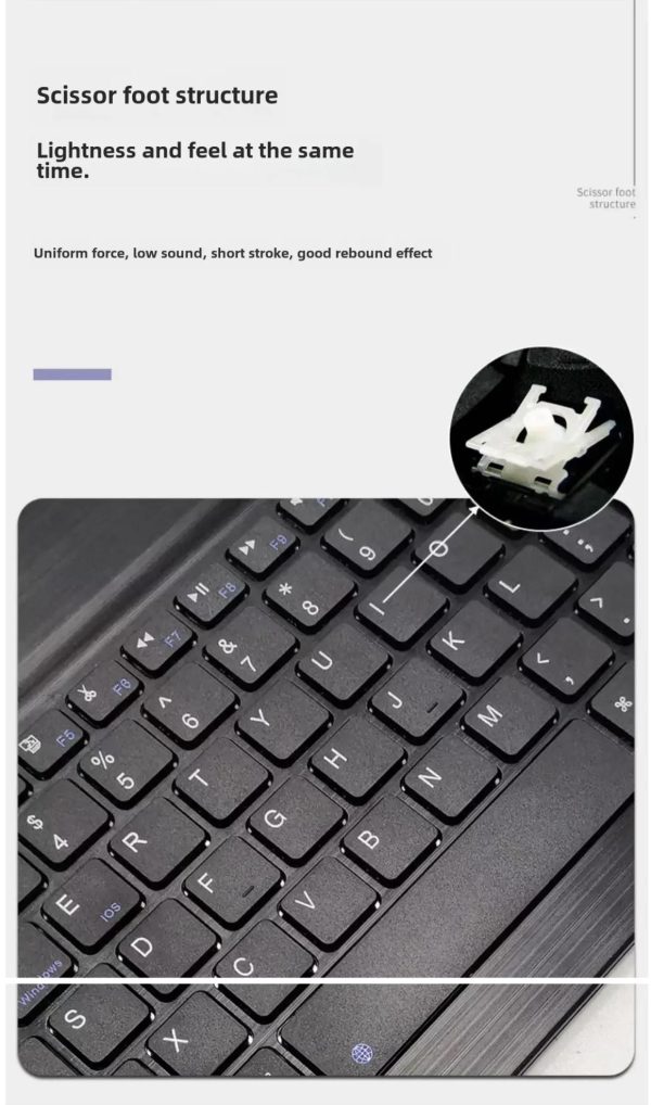 10 inch black Bluetooth Wireless Keyboard  , Languages of English and Chinese - Image 3