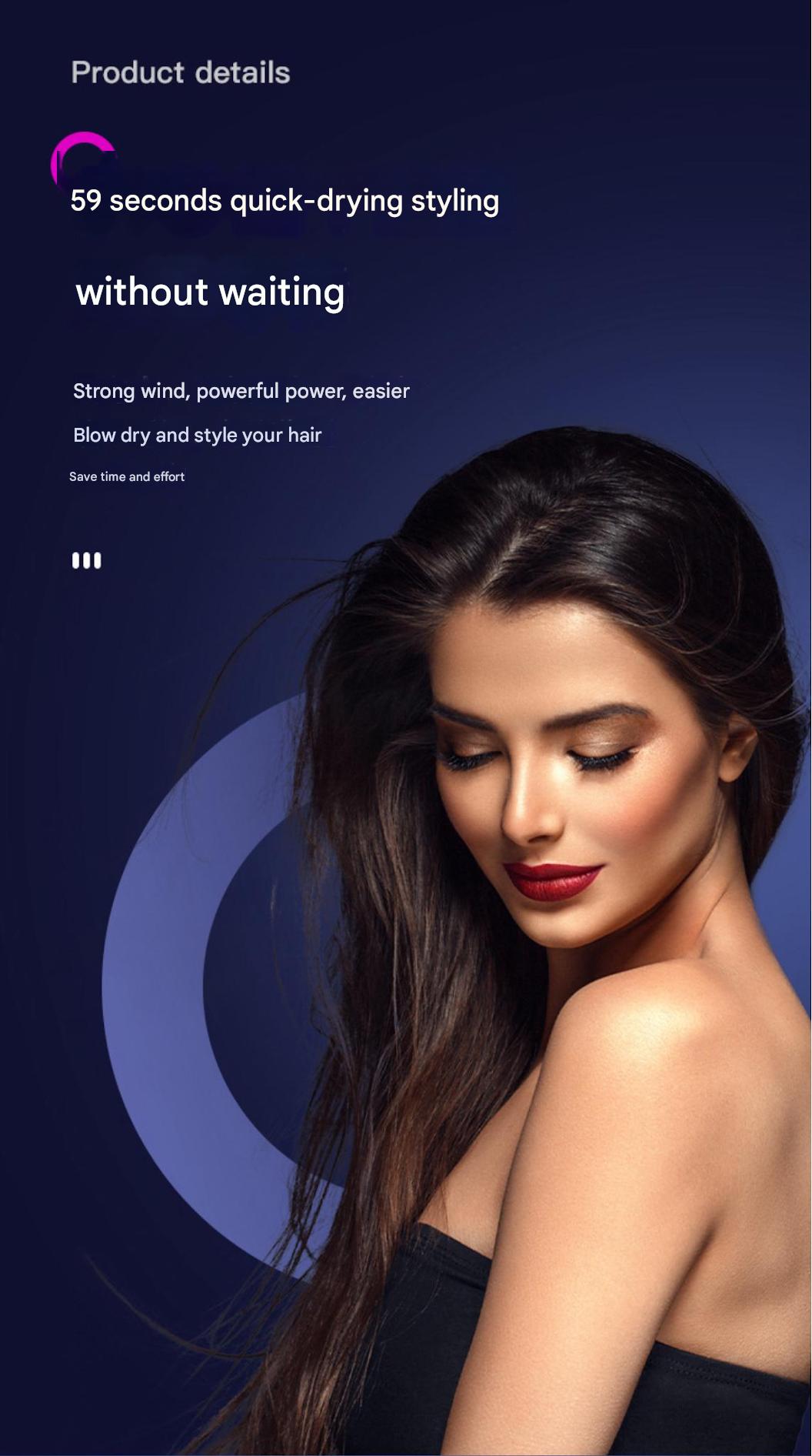 Home Long handle white ion hair dryer - Image 4