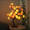 Romantic LED Black tree White + Pink Rose Tree lamp USB switch simulation fake flower night light friend birthday gift small table lamp