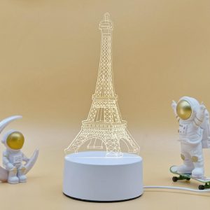 Creative 3d Iron Tower night light activity gift atmosphere bedroom table lamp