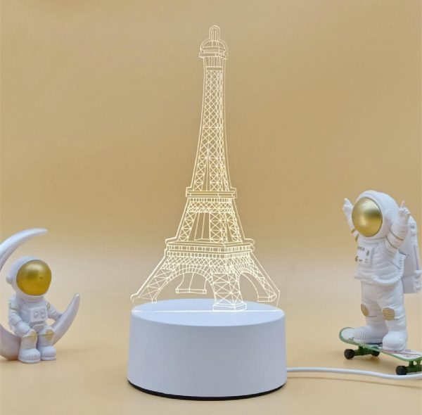 Creative 3d Iron Tower night light activity gift atmosphere bedroom table lamp