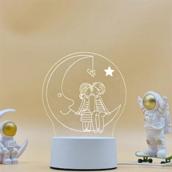 Creative 3d Dating night light activity gift atmosphere bedroom table lamp