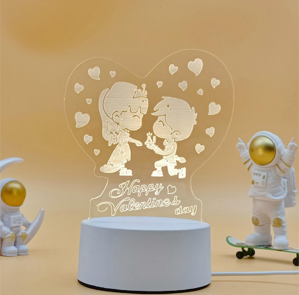 Creative 3d Proposal night light activity gift atmosphere bedroom table lamp